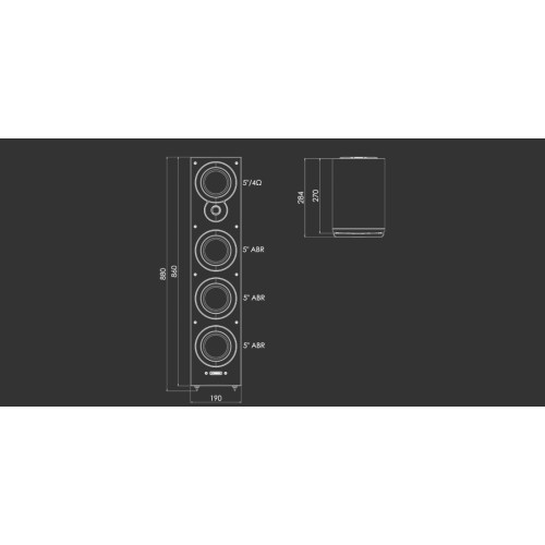 MISSION    VX-3 2-JUOSTŲ GRINDINĖ GARSO KOLONĖLĖ