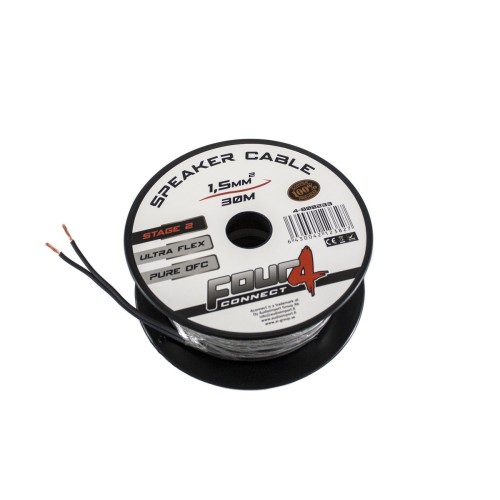 FOUR CONNECT 4-800233 STAGE2 OFC SPEAKER CABLE 2×1.5MM2 MINISPOOL 30M