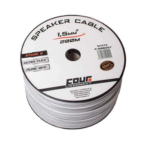 FOUR CONNECT 4-800267 OFC-CABLE WHITE 2×1.5MM2, 200M FOUR CONNECT 4-800267 OFC-CABLE WHITE 2×1.5MM2, 200M