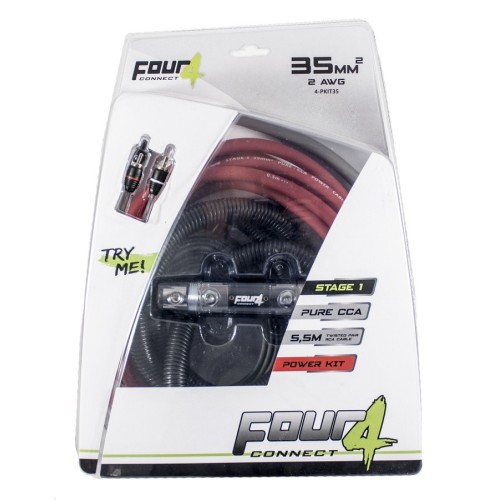 FOUR CONNECT 4-PKIT35 AMPLIFIER WIRING KIT 35MM2