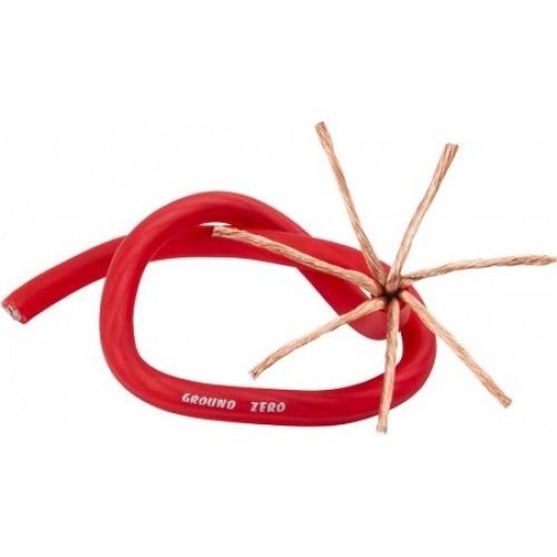 GROUND ZERO VIRTAKAAPELI10MM2 SOFT 50M PUNAINEN