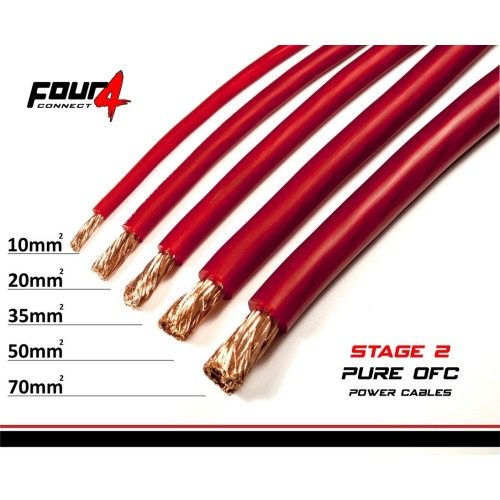 FOUR CONNECT 4-800219 STAGE2 70MM2 OFC POWER CABLE RED 18M