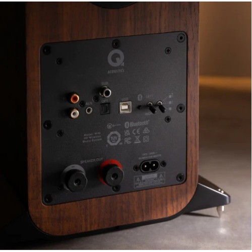 Q ACOUSTICS M40, AKTYVIOS GARSO KOLONĖLĖS GALIA: 2 X 50 W RMS, DAŽNIŲ JUOSTA:  38 HZ – 22 KHZ, BLUETOOTH® 5.0 