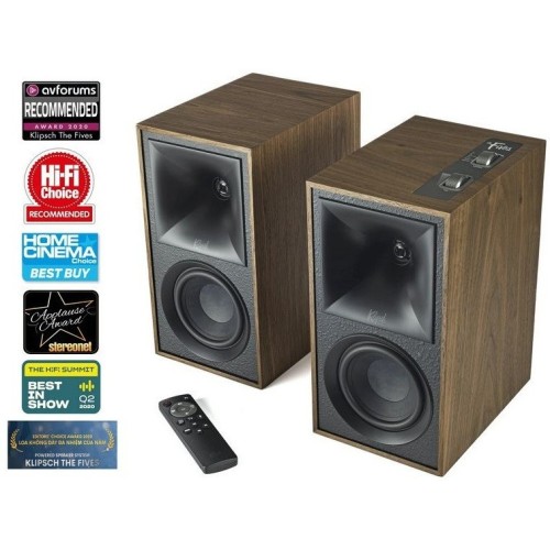 KLIPSCH THE FIVES AKTYVIOS GARSO KOLONĖLĖS (PORA) SU HDMI ARC BLUETOOTH PHONO GALIA: 160 W / GALIA PIKO METU: 320W, DAŽNIŲ JUOSTA: 50HZ - 25KHZ 