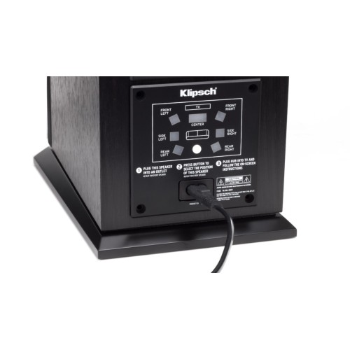 KLIPSCH RP-140WM BEVIELĖS GARSO KOLONĖLĖS AKTYVIOS SU INTEGRUOTU STIPRINTUVU NAMŲ KINUI LENTYNINĖS 100W, KAINA UŽ 2 VNT