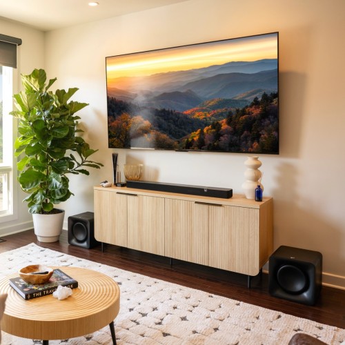 KLIPSCH FLEXUS SUB 100 10 COLIŲ BELAIDIS ŽEMŲ DAŽNIŲ GARSIAKALBIS SU BELAIDŽIO RYŠIO TECHNOLOGIJA. GALIA: 80 W RMS IR 160 W MAX. DAŽNIŲ DIAPOZONAS: 32 HZ IKI 120 HZ 