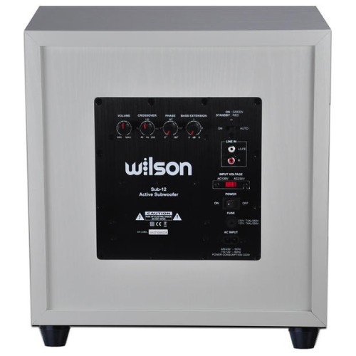 WILSON SUB-12 ŽEMŲ DAŽNIŲ GARSO KOLONĖLĖ GALIA: 250 W, DAŽNIŲ JUOSTA: 20-200 HZ, DIAMETRAS 12 COLIŲ 