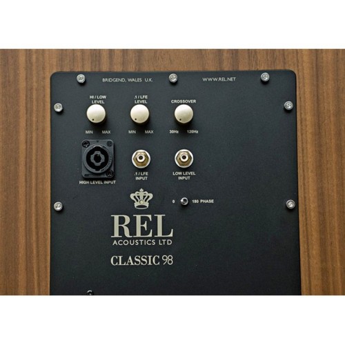 REL CLASSIC 98 ŽEMŲ DAŽNIŲ GARSO KOLONĖLĖ, GALIA: 300W, D KLASĖS STIPRINTUVAS 