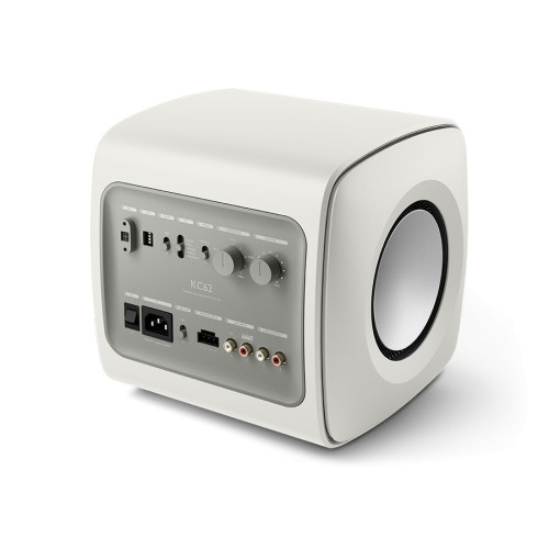 KEF KC62, ŽEMŲ DAŽNIŲ GARSO KOLONĖLĖ ĮMONTUOTAS D-KLASĖS STIPRINTUVAS, GALIA: 1000W RMS (2 X 500W RMS), DAŽNIŲ JUOSTA: 11HZ – 200HZ 