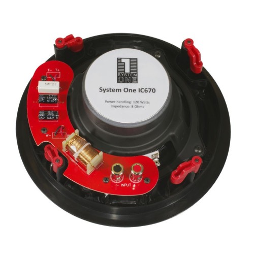 DYNAVOICE SYSTEMONE IC670 SLIM ĮMONTUOJAMOS GARSO KOLONĖLĖS Į LUBAS KAINA UŽ 1 VNT. BALTOS 180W 