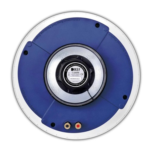 KEF CI200RR-THX – LUBINIS INSTALIACINIS GARSIAKALBIS. GALIA (RMS): 10–190 W, DAŽNIŲ ATSAKAS: 33 HZ – 28 KHZ (±6 DB)​, JAUTRUMAS: 90 DB (2,83V/1M) 