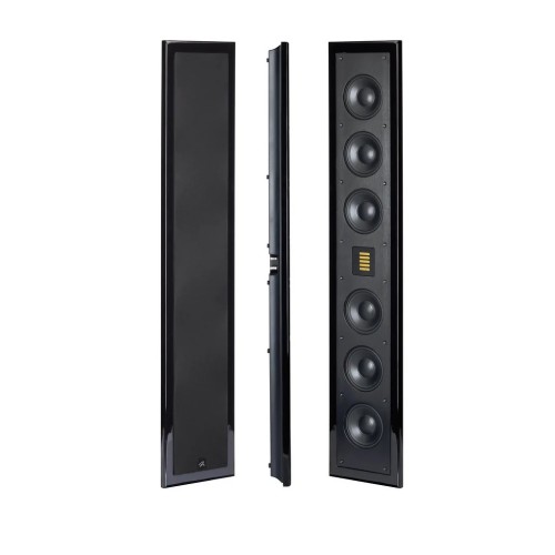 MARTINLOGAN MOTION SLM XL – ITIN PLONA, AUKŠTOS KOKYBĖS ANT SIENOS KABINAMA KOLONĖLĖ, DAŽNIŲ DIAPAZONAS: 100 HZ – 25 000 HZ (±3 DB). REKOMENDUOJAMA STIPRINTUVO GALIA: 20 – 140 W. 