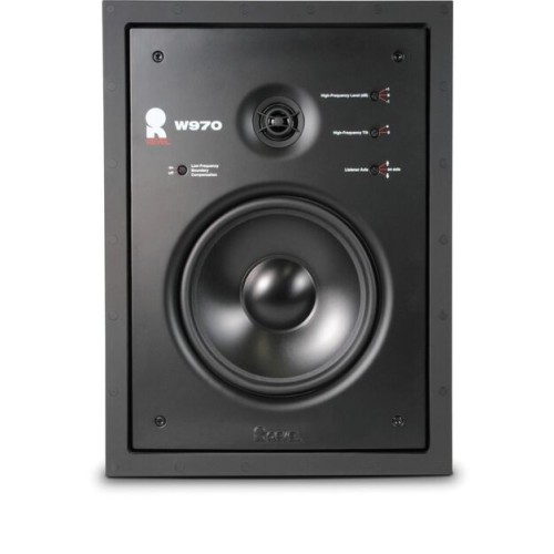 REVEL W970 Į SIENĄ MONTUOJAMAS GARSIAKALBIS REKOMENDUOJAMA STIPRINTUVO GALIA 