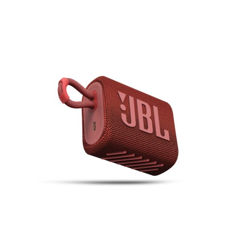 JBL GO 3 NEŠIOJAMA BELAIDĖ BLUETOOTH GARSO KOLONĖLĖ 5 VAL VEIKIMO LAIKAS IŠ BATERIJOS, BLUETOOTH V5.1 STANDARTAS, IP67 ATSPARUMO STANDARTAS