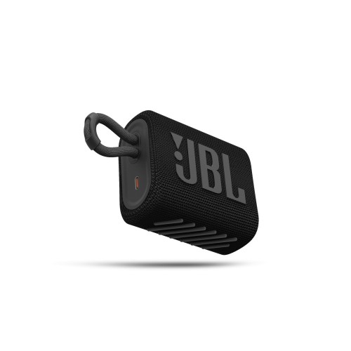 JBL GO 3 NEŠIOJAMA BELAIDĖ BLUETOOTH GARSO KOLONĖLĖ 5 VAL VEIKIMO LAIKAS IŠ BATERIJOS, BLUETOOTH V5.1 STANDARTAS, IP67 ATSPARUMO STANDARTAS