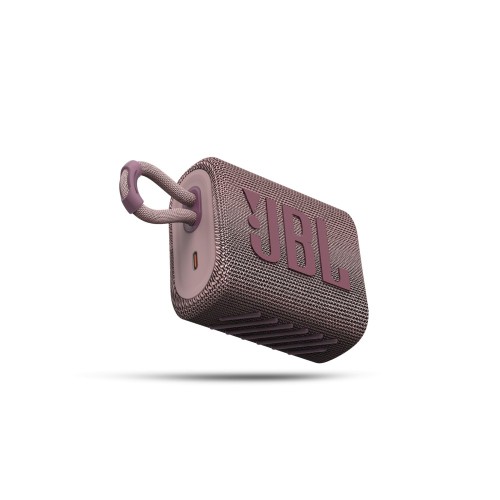 JBL GO 3 NEŠIOJAMA BELAIDĖ BLUETOOTH GARSO KOLONĖLĖ 5 VAL VEIKIMO LAIKAS IŠ BATERIJOS, BLUETOOTH V5.1 STANDARTAS, IP67 ATSPARUMO STANDARTAS