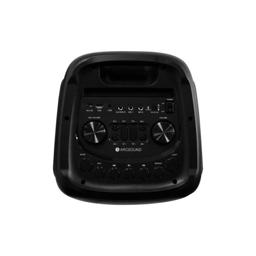 ARCSOUND HAZE PARTYBOX NEŠIOJAMA GARSO KOLONĖLĖ SISTEMA SU BEVIELIU MIKROFONU. LED APŠVIETIMU, SD/USB, GALIA 120 W, VEIKIMO TRUKMĖ: 11 VALANDŲ/ĮKROVA PER 8 VALANDAS, BLUETOOTH 5.0 