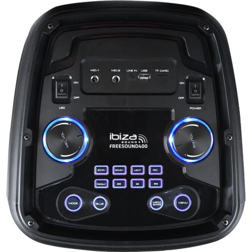 IBIZA SOUND FREESOUND 400 NEŠIOJAMA GARSO KOLONĖLĖ - SISTEMA, BLEUTOOTH, USB, TF MAKSIMALI GALIA 400W, MAITINIMAS 110-240V~ 50/60HZ 