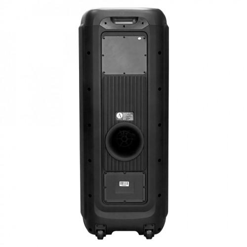 ARCSOUND HAZE XXL NEŠIOJAMA GARSO KOLONĖLĖ SISTEMA SU BEVIELIU MIKROFONU. LED APŠVIETIMU, SD/USB, GALIA 200 W / RMS, VEIKIMO TRUKMĖ: 7 VAL. BLUETOOTH 5.0 