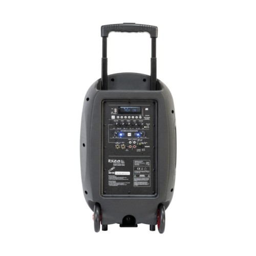 IBIZA SOUND PORT12UHF-MKII NEŠIOJAMA GARSO SISTEMA SU AKUMULIATORIUMI + 2 VNT. UHF BELAIDŽIŲ MIKROFONŲ BEI USB/SD/AUX/BLUETOOTH PALAIKYMAS 