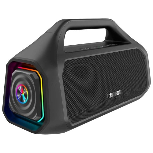 ARCSOUND STEAM – NEŠIOJAMA BOOMBOX TIPO KOLONĖLĖ SU BLUETOOTH, SUKURTA MOBILUMUI IR LAISVALAIKIUI. VEIKIMO LAIKAS (BATERIJA): IKI 15 VALANDŲ 