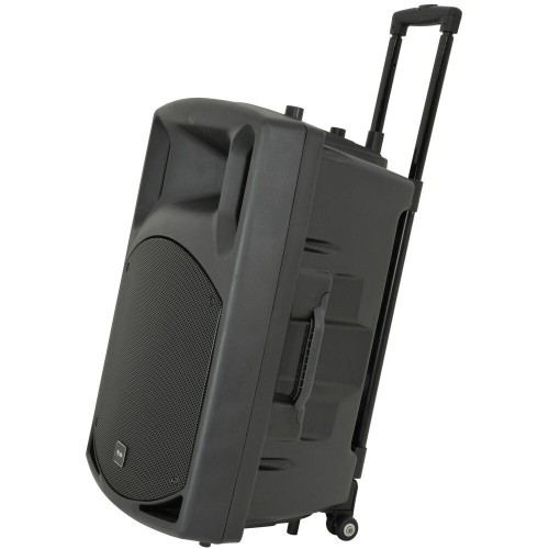 QTX QX15PA-PLUS ĮKRAUNAMA GARSO SISTEMA 2 X UHF MIKROFONAI IKI 8 VAL. GROJIMAS STIPRINTUVO IŠĖJIMAS 50 + 50WRMS GALIOS SUVARTOJIMAS 220-240VAC, 50/60HZ (IEC) 