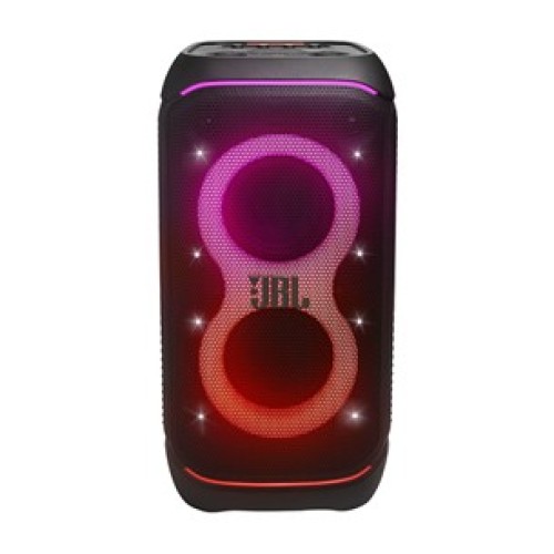 JBL PARTYBOX 320 NEŠIOJAMA BELAIDĖ BLUETOOTH GARSO SISTEMA GROJIMO LAIKAS IKI 18 VAL, GALIA 240W IPX4 ATSPARUMO VANDENIUI STANDARTAS ŠVIESOS EFEKTAI IR MIKROFONO VALDYMAS 