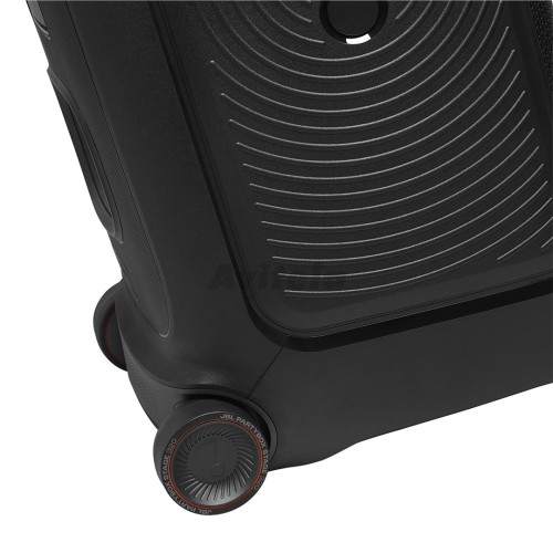 JBL PARTYBOX 320 NEŠIOJAMA BELAIDĖ BLUETOOTH GARSO SISTEMA GROJIMO LAIKAS IKI 18 VAL, GALIA 240W IPX4 ATSPARUMO VANDENIUI STANDARTAS ŠVIESOS EFEKTAI IR MIKROFONO VALDYMAS 