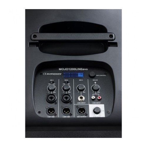 AUDIOPHONY MOJO1200LINEVO GARSO SISTEMA GALIA: 500W, DAŽNIŲ JUOSTA: 38HZ -18KHZ, MAKS SPL (@1M) : 122 DB 