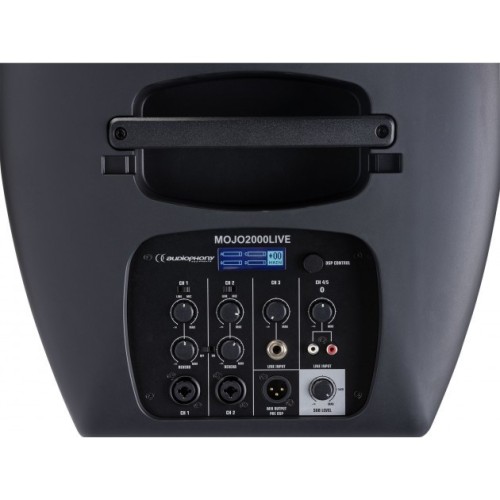 AUDIOPHONY MOJO2000LIVE, GARSO SISTEMA BENDRA DINAMINĖ GALIA: 2400W, ITEGRUOTAS BLUETOOTH® 5.0 MODULIS, DAŽNIŲ JUOSTA: 35 - 18,000HZ 