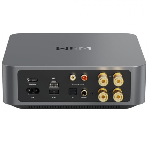 WIIM AMP INTEGRUOTAS GARSO STIPRINTUVAS GALIA: 2 X 100W HDMI ARC DAC: ESS SABRE ES9018K2M, WI-FI, BLUETOOTH, PROGRAMĖLĖ TELEFONUI 
