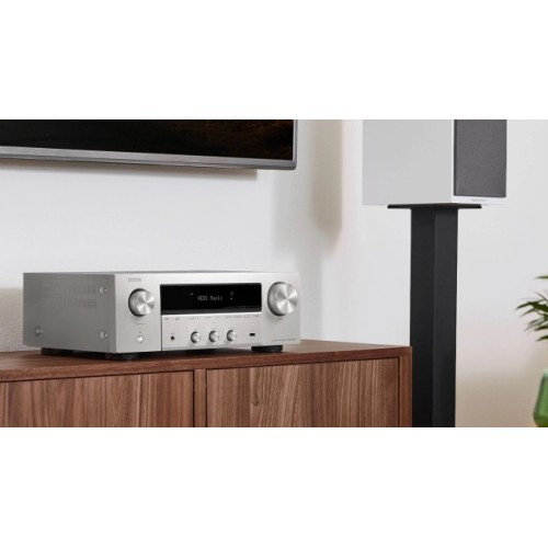 DENON DRA-900H 2.2-JŲ KANALŲ STEREO STIPRINTUVAS HI-FI TINKLO GROTUVAS HI-RES GARSO KOKYBĖ SU HDMI EARC 8K UHD SKIRTU TV 