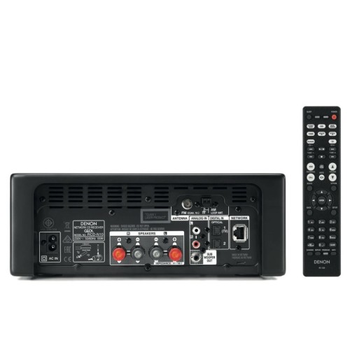 DENON RCDN-10 STEREO STIPRINTUVAS SU TINKLO GROTUVU CD AM/FM WMA AR MP3 CD BLUETOOTH, WI-FI, AIRPLAY 2 IR HEOS TINKLO SĄSAJA APPLE ANDROID PROGRAMĖLE 