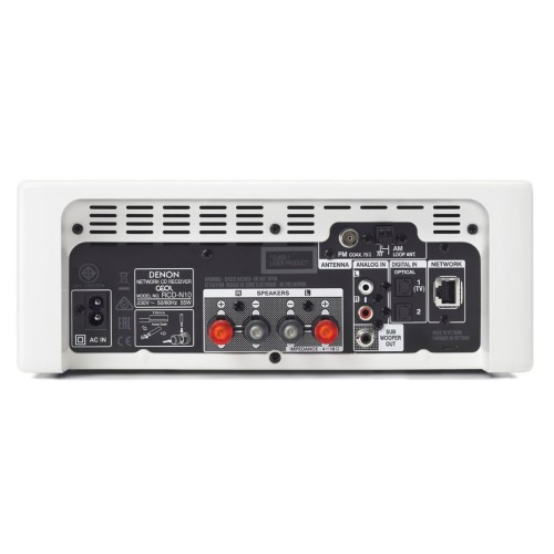 DENON RCDN-10 STEREO STIPRINTUVAS SU TINKLO GROTUVU CD AM/FM WMA AR MP3 CD BLUETOOTH, WI-FI, AIRPLAY 2 IR HEOS TINKLO SĄSAJA APPLE ANDROID PROGRAMĖLE 