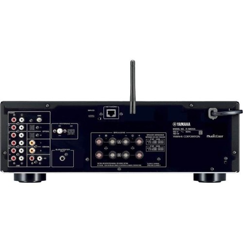 YAMAHA R-N600A, TINKLO GROTUVAS- STIPRINTUVAS GALIA KANALUI: 175 W (2 OMAI), ESS SABRE ES9010K2M ULTRA DAC, POPULIARIAUSIŲ TRANSLIAVIMO SERVISŲ PALAIKYMAS 