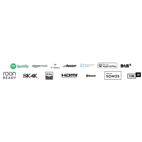 ONKYO TX-8470 TINKLINIS STEREO STIPRINTUVAS GALIA: 2 * 140 W / 4 OHMS / 1 % THD, HDMI ARC 8K PALAIKYMAS, MULTIROOM, CHROMECAST, ROON READY, SPOTIFY, AMAZON MUSIC HD, TIDAL, DEEZER,  