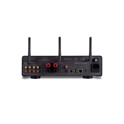 QUAD VENA II PLAY INTEGRUOTAS GARSO STIPRINTUVAS SU BELAIDŽIO TRANSLIAVIMO FUNKCIJA 2 KANALAI, GALIA 2X 45W RMS (8Ω) / 2X 65W RMS (4Ω),  DAŽNIŲ JUOSTA 20HZ-20KHZ (+/- 0.5DB) 
