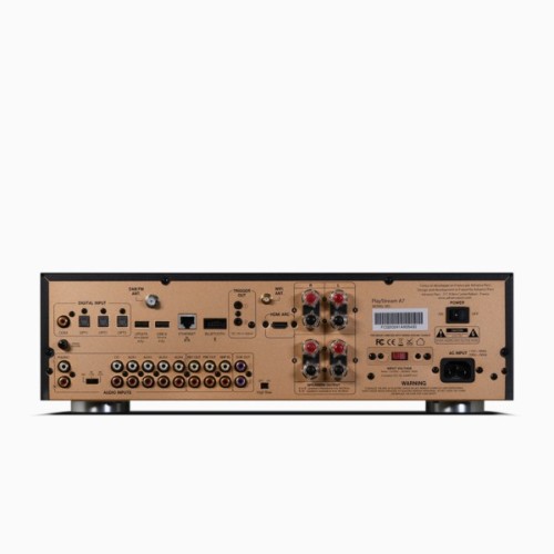 ADVANCE PARIS PLAY STREAM A7, INTEGRUOTAS GARSO STIPRINTUVAS GALIA: KANALUI 115 W PRIE 8 OMŲ, DAC: PCM1796, DAŽNIŲ JUOSTA: 20HZ – 80KHZ 