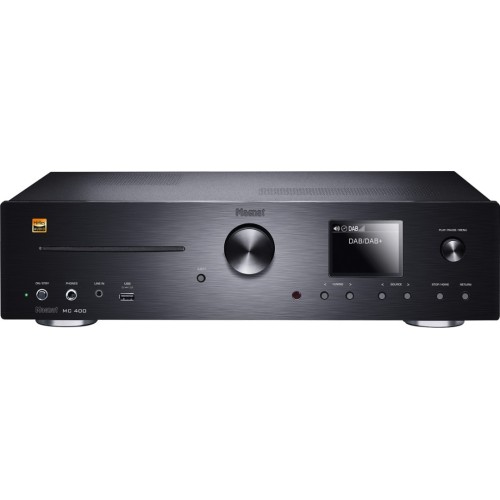 MAGNAT MC 400 – AB KLASĖS VISKAS VIENAME STEREO STIPRINTUVAS, GALIA:  NOMINALI: 2 X 60 W (4 Ω),  PULSINĖ: 2 X 100 W (4 Ω). DAŽNIŲ ATSAKAS: 20 HZ – 20 KHZ 