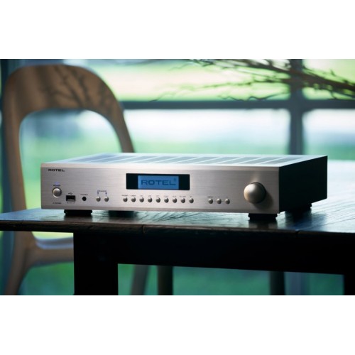 ROTEL A-14 MKII INTEGRUOTAS AB KLASĖS STIPRINTUVAS SU DAC GALIA: 80W/CH (8Ω), DAMPING FACTOR: 220, BLUETOOTH APTX 