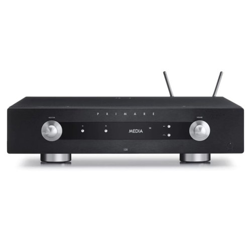 PRIMARE I35 PRISMA, INTEGRUOTAS STEREO STIPRINTUVAS SU TINKLO GROTUVU GALIA: 2 X 300W PRIE 4 OMŲ, DAC: AKM AK4497, AIRPLAY 2, CHROMECAST BEI SPOTIFY CONNECT PALAIKYMAS 
