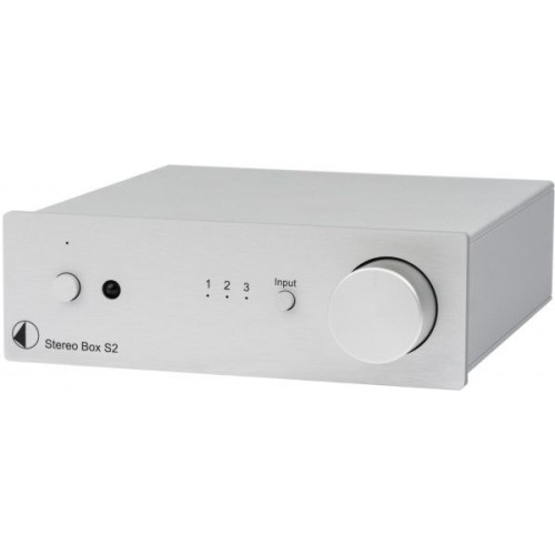PRO-JECT STEREO BOX S2 INTEGRUOTAS STIPRINTUVAS 2 KANALAI, GALIA 2 X 25 W RMS / 37 W MAKS. DAŽNIŲ JUOSTA 20 HZ - 20 KHZ (+0 DB, -1.5 DB) 