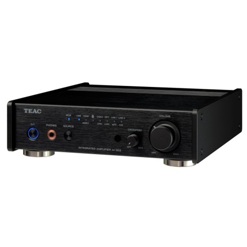 ​TEAC AI-303 – KOMPAKTIŠKAS INTEGRUOTAS A/B - KLASĖS STIPRINTUVAS SU USB DAC FUNKCIJA, GALIA:  50 W + 50 W (4 Ω, 1 KHZ, THD 0,03%, JEITA).  25 W + 25 W (8 Ω, 1 KHZ, THD 0,03%, JEITA)​​ 