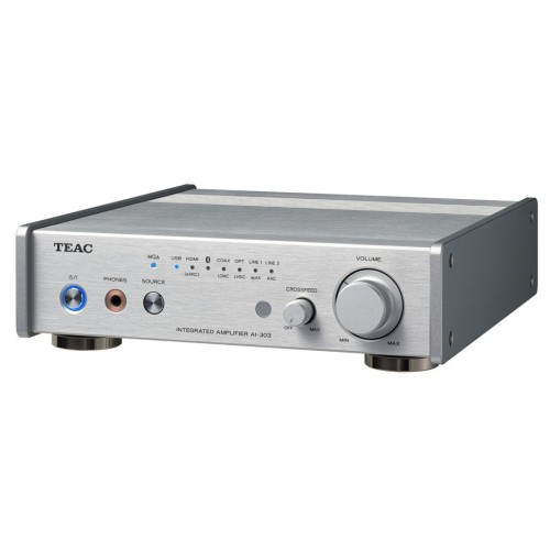 ​TEAC AI-303 – KOMPAKTIŠKAS INTEGRUOTAS A/B - KLASĖS STIPRINTUVAS SU USB DAC FUNKCIJA, GALIA:  50 W + 50 W (4 Ω, 1 KHZ, THD 0,03%, JEITA).  25 W + 25 W (8 Ω, 1 KHZ, THD 0,03%, JEITA)​​ 