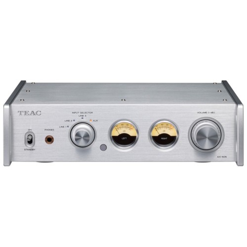 TEAC AX-505 - AUKŠTOS KLASĖS STEREO INTEGRUOTAS STIPRINTUVAS,  MAKSIMALI IŠĖJIMO GALIA:  130 W + 130 W (4 Ω, 1 KHZ, JEITA)  90 W + 90 W (8 Ω, 1 KHZ, JEITA)  