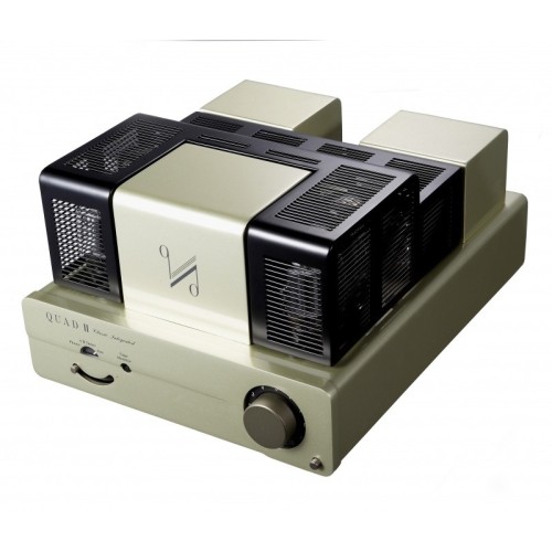 QUAD II CLASSIC INTEGRATED INTEGRUOTAS LEMPINIS STIPRINTUVAS SU MM/MC KOREKCINIU STIPRINTUVU PLOKŠTELIŲ GROTUVUI PRIJUNGTI, 2 X 25W, LEMPOS: 4 X KT66, 4 X ECC88, 2 X ECC83.
