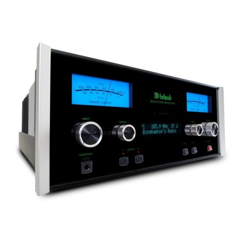 MCINTOSH MAC7200 – AUKŠTOS KLASĖS 2 KANALŲ INTEGRUOTAS TRANZISTORINIS STIPRINTUVAS SU RADIJO IMTUVU. GALIA: 200 W VIENAM KANALUI PRIE 2, 4 ARBA 8 OMŲ APKROVOS. INTEGRUOTAS AM/FM RADIJO IMTUVAS SU 20 STOČIŲ ATMINTIMI. 