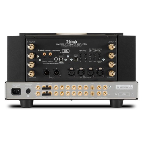 MCINTOSH MA12000 – AUKŠTOS KLASĖS 2 KANALŲ INTEGRUOTAS HIBRIDINIS STIPRINTUVAS. GALIA: 350 W VIENAM KANALUI PRIE 2, 4 ARBA 8 OMŲ APKROVOS.  DAŽNIŲ JUOSTA: +0, -0,5 DB NUO 10 HZ IKI 100 000 HZ. 