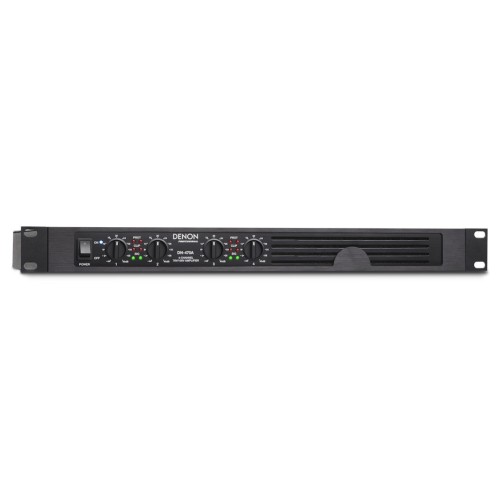 DENON PRO DN-470A 4-TURIŲ KANALŲ GARSO STIPRINTUVAS DAŽNIŲ JUOSTA 100 HZ - 15 KHZ (0 +/-1 DBV), JAUTRUMAS 0.9 - 1.1 V (0 +/-1 DBV) 