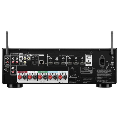 DENON AVC-S660H, 5.2 KANALŲ AV IMTUVAS - STIPRINTUVAS GALIA: 5 X 135 W  (4 OMAI, 20HZ - 20KHZ, THD 0,08%), AMAZON ALEXA, GOOGLE ASSISTANT ARBA APPLE SIRI PALAIKYMAS 